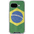 Brazil Flag Distressed Google Pixel 9a Clear Case